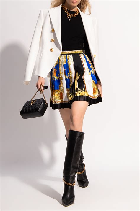 versace silk skirt